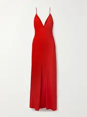 [Stella McCartney] Stella McCartney - Crepe Open-back Maxi Dress - Tomato red - IT46 IT 46 Red