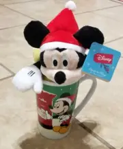 Disney Mickey Mouse Holiday Plush In 13.5 fl oz Mug