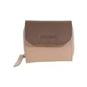 Pierre Cardin Ladies Leather Tri-Fold Tab Wallet - Blush-Taupe