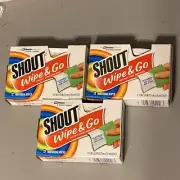 Shout Wipe & Go Instant Stain Remover 12 CT Each Total Of 36