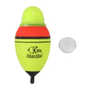 1oz Lighted Fishing Slip Bobber EVA LED Fishing Float with Battery Yellow