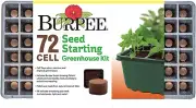 Indoor Seed Starter Kit, 10" W X 20" L X 5" H, Includes Dome, 72 Cells