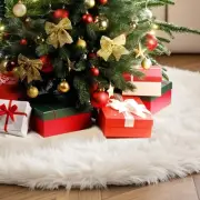 48 Inch White Faux Fur Christmas Tree Skirt Plush Christmas Tree Skirt Christ...