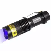 UV 365nm Light Wood's lamp Blacklight Ultraviolet Flashlight LED Portable Mini