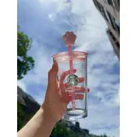 在飛比找蝦皮購物優惠-Starbucks星巴克星冰樂隨享貓爪玻璃吸管杯450ml高