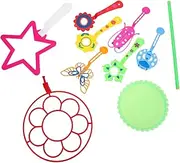 QUMIIRITY 9Pcs Colorful Bubble Wands Set for Bubble Maker for Outdoor Fun Safe for Birthdays and Summer Activities