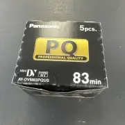5 Pack Panasonic AY-DVM83PQ Mini DV Pro Camcorder Tapes * NEW 83mins (Q)