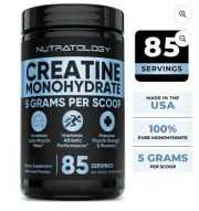 Creatine Monohydrate Powder 425 Grams, 5000mg Per Serving Exp 8/27 Muscle
