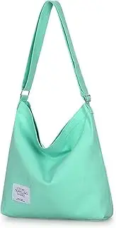 [Covelin] Women's Retro Large Size Canvas Shoulder Bag Hobo Crossbody Handbag Casual Tote