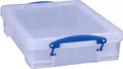 4C Plastic Stackable Storage Container with Snap Lid and Built in Clip Lock Hand