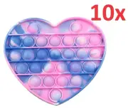 Kids Fidget Toys Push It Pop Bubble Sensory Stress Relief Autism Heart