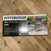 NIP Pittsburgh #62843 40pc Metric & SAE 3/8in Socket Ratchet Set (Sealed)