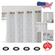 Versailles Blackout Thermal Insulated Curtains - 100% Light Blocking, Set of 2