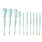 Catzon 10 Pcs Makeup Brushes Set Blush Facial Eye Shadow Brushes-Matte Blue