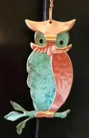 OWL Copper Verdigris Christmas Ornament Handcrafted Arizona Southwest