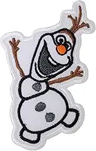 CLOVER INTER Olaf Iron on Patches Embroidered Badge Saw On Patch for Jeans, Clothing, Bags, Jackets, Caps