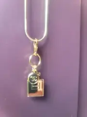 CHANEL Charm Coco Mademoiselle Perfume Bottle Charm w/ Clasp CC logo On Chain
