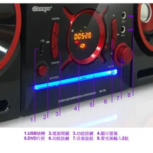 Dennys DVD USB FM 組合音響 MD-300 現貨 廠商直送