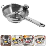grain mill hand crank stainless steel potato masher for kitchen