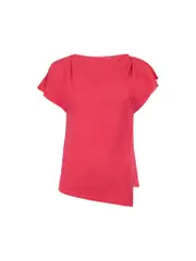 Pink Cap Sleeve Asymmetric Top