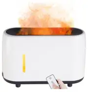 TECH2 Flame Mist Humidifier with 2 USB Charging Ports In White , New