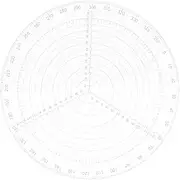 TEHAUX Acrylic Lathe Centering Ruler Circle Drawing Tool for Woodworking Protractor and Ring