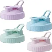 Pour Spout Lids for Ball Wide Mouth Mason Jars, Airtight Canning Jar Flip Cap Top Lid for Drinking, Salad, Dressing Pouring, Leak-Proof, Colorful Pack of 4