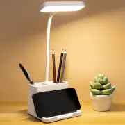 LED Desk Lamp Bedside Table Lamp Rechargeable Desk Lamp with Pen Holder`^