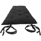 Twin Traditional Japanese Floor Rolling Mattress, Shiki Futon 3 x 39x 80 Black