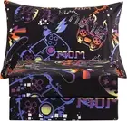 Black Gaming Sheet Set Twin Size, 3 Piece Soft Kids Game Printed Microfiber Bed