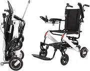 Lightweight Foldable Electric Wheelchair, 500W Silent Brushless Motor Intelligent Electric Power Wheelchair, Dual Controller Lightweight Scooter