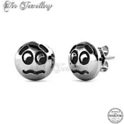 Emoticon Earrings (Embarrassed)
