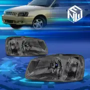 For 00-02 Accent Halogen Smoked Housing Clear Side Headlight Lamps Replacement (for: Hyundai)
