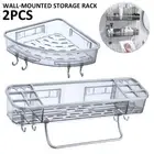 Shower Caddy Wall-mounted Shower Shelf Multifunctional Waterproof Shower fawoo