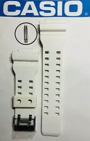 CASIO G-SHOCK Watch Band Strap GA-100B-7A GA-100MW-7A White Rubber + PINS
