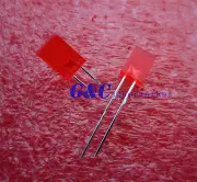 100PCS 2x5x7mm Rectangle LED Red Colour Red Light Emitting Diode New