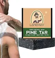 Pine Tar Soap | Natural Bar Soap for Men,Cold Process Pine Tar Soap for Men, Handmade Natural Bar Soap for Men for Skin Dirt and Oil Fulenyi