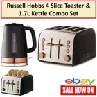 Vintage Breakfast Combo Set 4 Slice Bread Toaster 1.7L Kettle Hot Water Jug