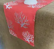 Nautical Table Runner Coral Reef Coastal Living Home Decor Table Centerpiece