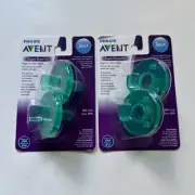 Lot Of 2 Philips Avent 3 Months Super Soothie BPA Free Pacifier Green 2 Pack