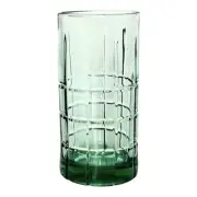 VTG Anchor Hocking TARTAN GREEN Light Seamist Heavy 16 OZ Iced Tea Glass NEW