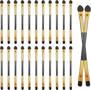 24 PCS Dual End Eyeshadow Smudge Brush 2 in 1 Eyeshadow Sponge Concealer Brush Double Sided Eyeshadows Makeup Brushes Eyeshadows Applicator Makeup Cosmetic Tool for Blending Foundation Eye Shadow