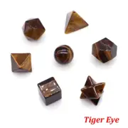 7Pcs/Set Platonic Solids Crystal Geometry Natural Stone Sacred Reiki Healing Cha
