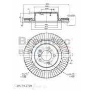Bremtec Euro-Line GeoZinc Coated Brake Rotor - BDR21060EL