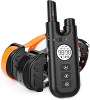 Dog Training Collar for 2 Dogs 2 in 1 Auto Bark Collar with Remote Range 2600ft, 3 Training Modes, Beep, Vibration,Static,IPX7 Waterproof Electric Collar for Small Medium Large Dogs