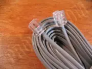 25 ft DSL Modem Fax cord RJ11 6P2C 2-conductor cable line 2-pin phone gray