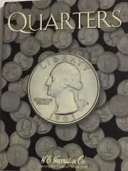 QUARTER - PLAIN COIN FOLDER H. E. HARRIS / WHITMAN - BRAND NEW