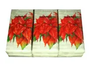 Gesundheit Pocket Tissues Christmas Poinsettia 6 Pack Made In Germany New Sealed