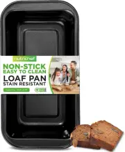 10" Non-Stick Loaf Pan - Large Premium Carbon Steel Baking Pan for Bread, Meatlo