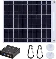 BAOJUHUIKANG 10W Flexible Solar Panel, Waterproof 5 Volt Solar Panel Charging Kits Easy to Install and Clean for Car Auto Boat RV Marine Trailer Camper (Black)